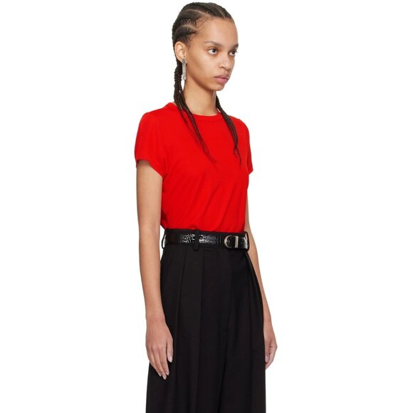 KHAITE The Samson T-Shirt in Fire Red - Picture 2 of 5